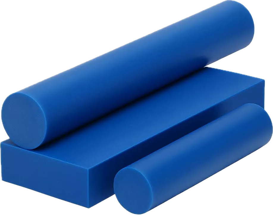 PA6 PA6G APA silon POM PTFE silonové tyče desky alkalický polyamid silon PA6 G Tyče průměr 100 mm - PA6G modrý plmont